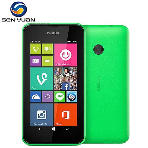 Original Nokia Lumia 530 Unlocked Phone Quad Core 4gb Rom 512mb Rom 5mp