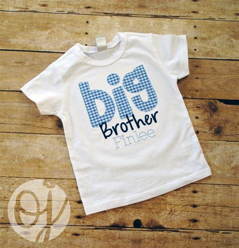 Personalized Big Brother Shirt T Shirt Big Brother Navy Blue Etsy