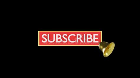 3d Rendering Golden Realistic Bell 3d Illustration Subscribe Button