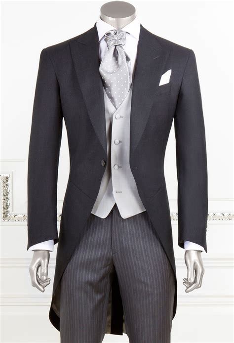 Charcoal Gray Morning Suit Mens Tuxedo Wedding Wedding Suits Groom