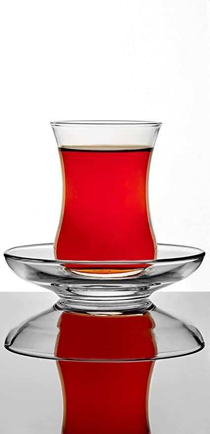 Pasabahce Premium Turkish Tea Glasses And Saucers Set Of Perfect
