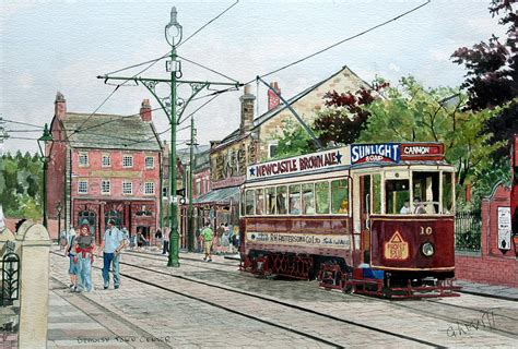 Tram At Beamish Museum Painting By George Levitt Fine Art America