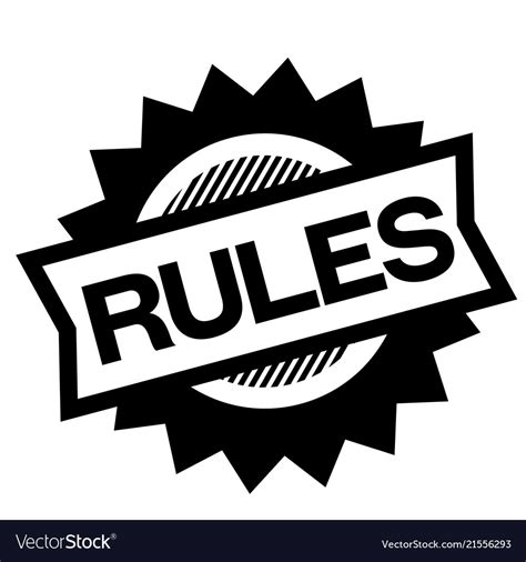 Rules Black Stamp Royalty Free Vector Image Vectorstock
