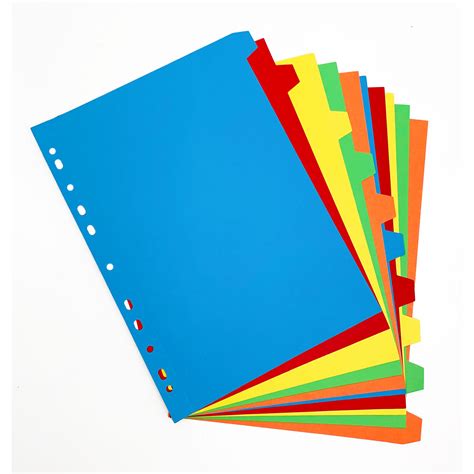 Pack Of 10 Paper File Dividers
