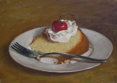 Debbies Art Space Cake Still Life With Cherry