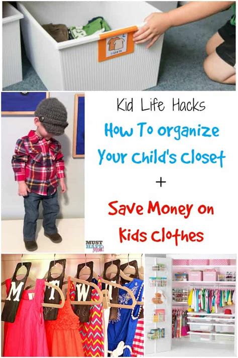 Do you find yourself repeatedly wearing only two or three items. Must Have Kids Life Hacks: How To Organize Your Closet ...