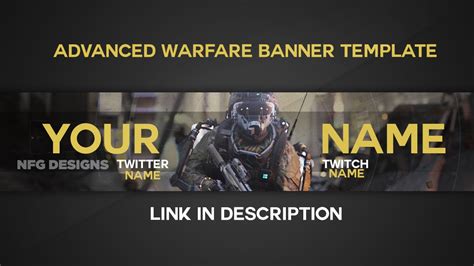 Free Graphics Free Youtube Banner Template Call Of Duty Aw Youtube