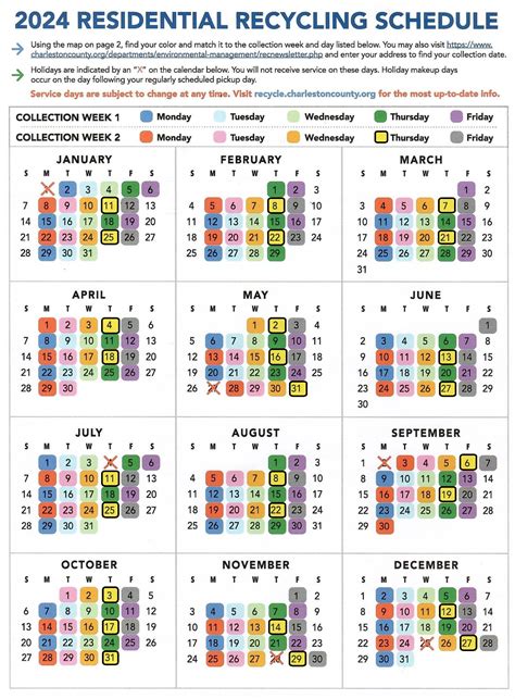 2024 Recycling Calendar Thursday - Missy Steffie