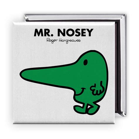 Personalised Mr Nosey Square Magnet