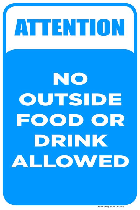 No eating vector sign,no food or drink allowed vector. NO OUTSIDE FOOD OR DRINK ALLOWED 12"x18" PVC SIGN | eBay