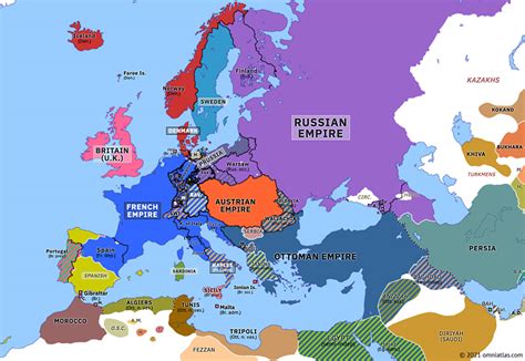 Hisatlas Mapa De Europa 1814