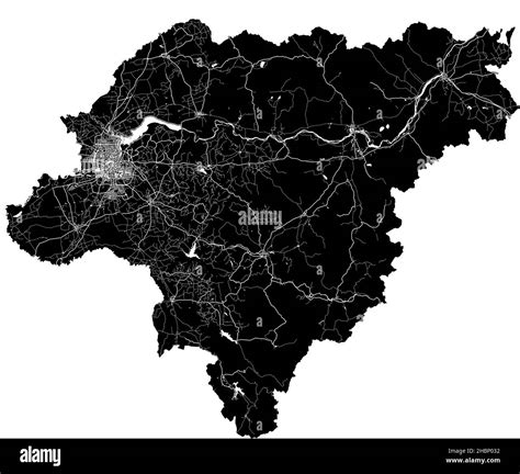 Harbin China High Resolution Vector Map With City Boundaries And