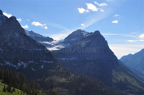 Mountain Lake In Glacier National Park Stock Photo Image Of View