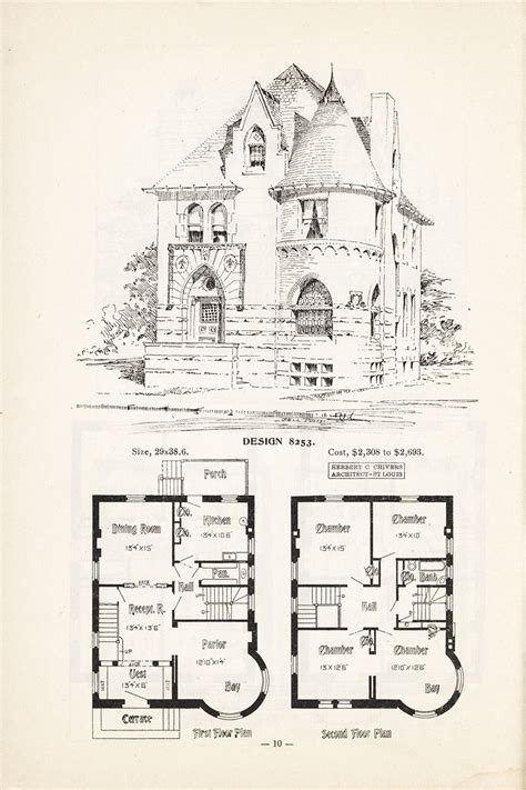 Vintage Home Plans — United States C 1905 Design 8253 A