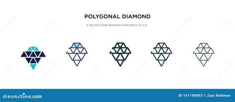 Polygonal Diamond Shape Of Small Triangles Icon On White Background