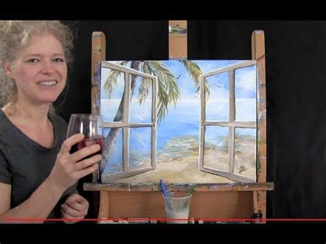 A paint and sip is a wonderful way to connect with old friends, build new relationships, or bring team members closer together. Tropical Window | Paint and Sip | Step by Step Acrylic ...