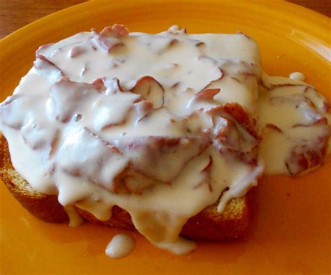 Creamed Chipped Dried Beef On Toast Or Waffles Recipe