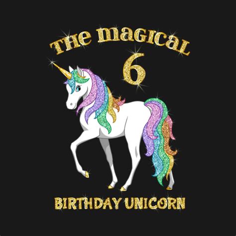 They always have really classy and unique designs and i thought this. Cute Rainbow & Gold Unicorn 6th Birthday Girl - Unicorn ...
