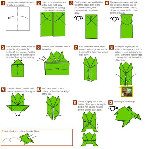 Origami Jumping Frog Instructions Pdf Origami Jumping Frog