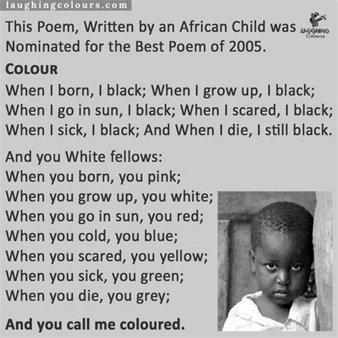 Colored Poem By African Kid Kidlg