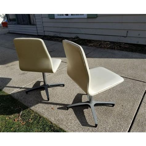 Mcm Chromcraft Vinyl Swivel Chairs A Pair Chairish