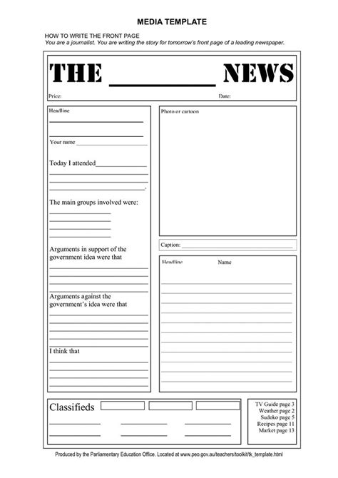 Newspaper Front Page Template from tse3.mm.bing.net