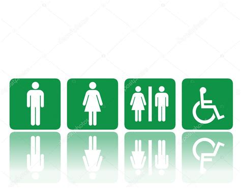 Symbols For Toilet Washroom Restroom Lavatory Premium Vector In