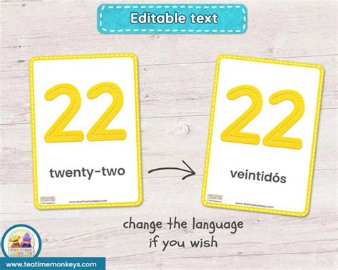 Numbers 0 To 30 Printable Flashcards Tea Time Monkeys