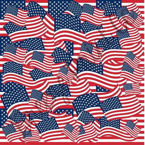 Waving American Flag Patterned Vinyl Sheet Heat Transfer Etsy