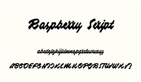 Raspberry Script Font Font Tr