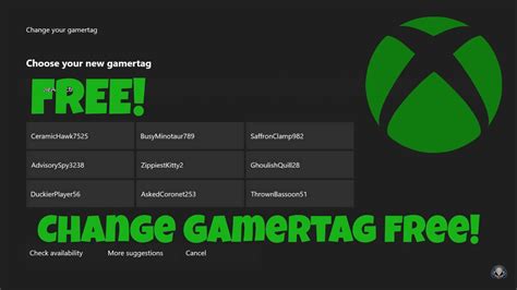 How To Change Your Xbox Gamertag For Free Second Free Change Youtube
