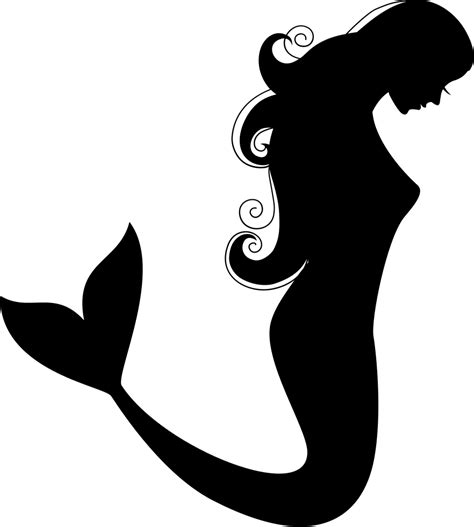 Mermaid Side View Silhouette Svg Png Icon Free Download 35673