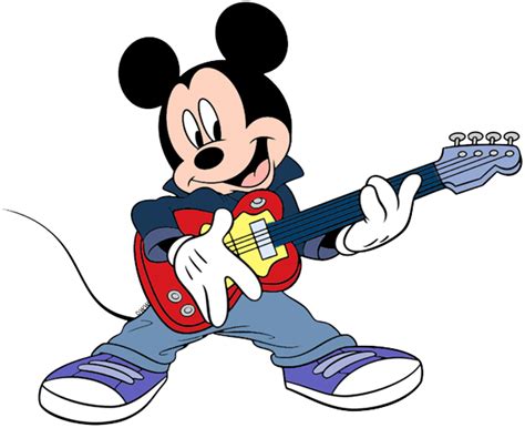 Dibujo Guitarra Png Mickey Mouse Guitar Playing Disney Clip Cartoon