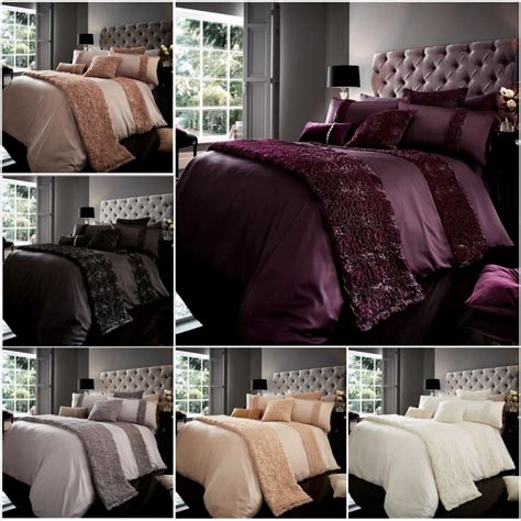 Fabian Flowers Fancy Panel Duvet Quilt Cover Polycotton Luxury Bedding