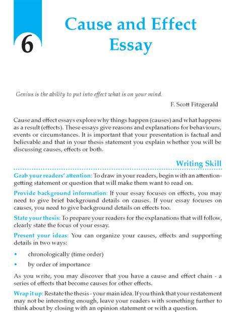 How To Write A Cause And Effect Essay Unugtp