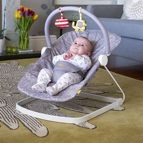 The Bababing Float Baby Bouncer In Greywhite Is A Cool Designed