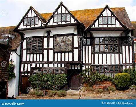 Beautiful Historic Tudor House In Rye Stock Photo Image Of Front