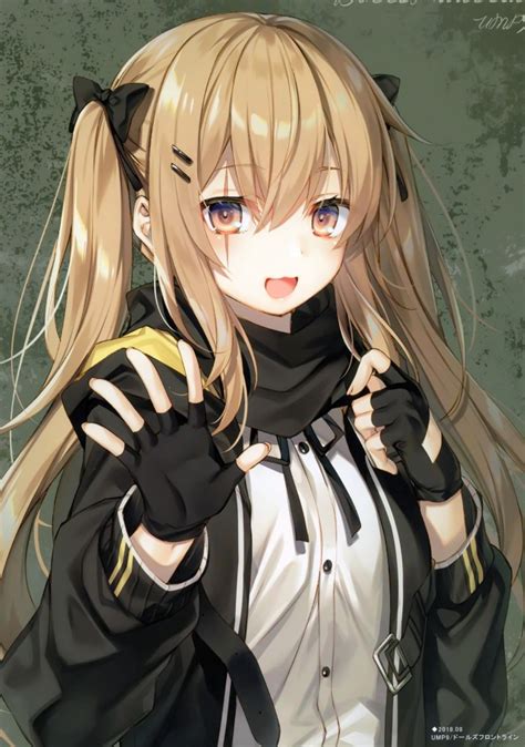 Wallpaper Girls Frontline Ump9 Smiling Twintails