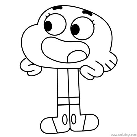 Printable Coloring Gumball And Darwin Coloring Pages Coloring Book