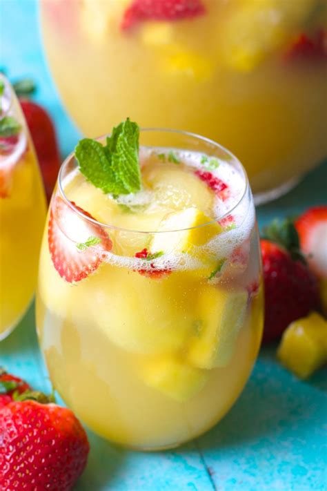 Sparkling Strawberry Pineapple Punch Non Alcoholic Maebells