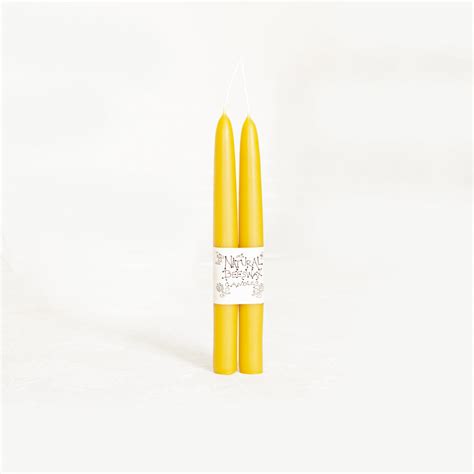 9 Dipped Taper Candle 100 Natural Beeswax Candles