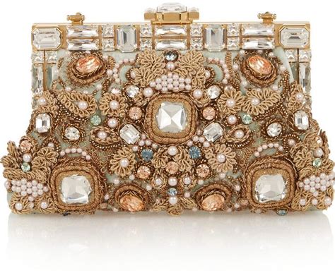 Dolce And Gabbana Embellished Velvet Clutch Velvet Clutch Dolce And