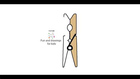 How To Draw A Clothespin Youtube