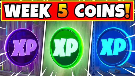 Fortnite Week 5 Xp Coins Locations Guide All Coins Gold Purple