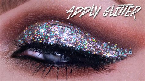 quick tip how to apply makeup glitter loose glitter eyeshadow glitter eyeshadow tutorial
