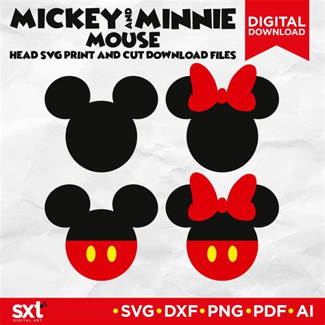 Buy Mickey Mouse Svg Minnie Mouse Svg Mickey Mouse Head Svg Minnie