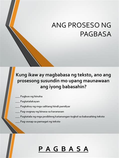 Ang Proseso Ng Pagbasa Pdf