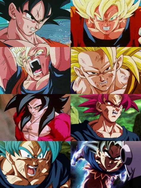 Goku Y Sus Transformaciones Collage 20 Dragon Ball Goku Dragon Ball