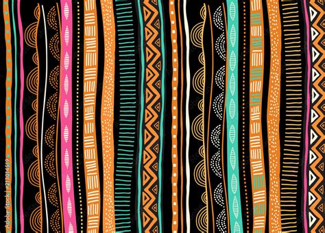 African Background Flyer With Tribal Traditional Pattern Concept