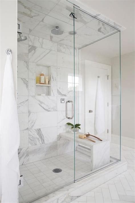 Marble Waterfall Shower Bench Bathroom Remodel Shower Bathroom Tile